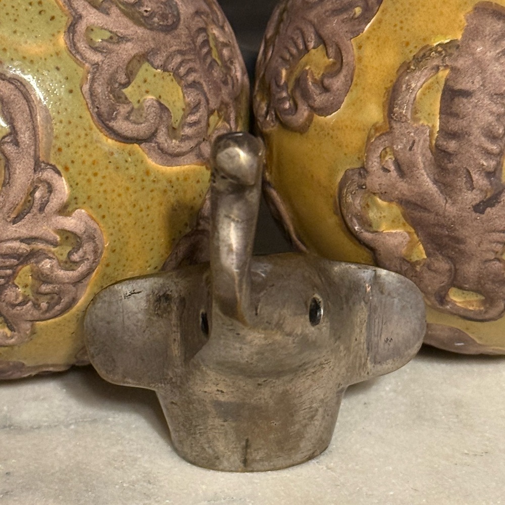 Silver Elephant Figurine